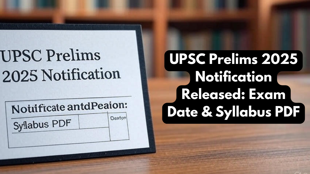 UPSC Prelims 2025 Notification